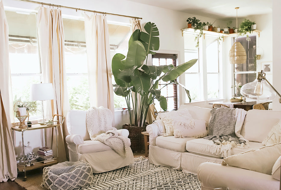 Boho Living Room Decor Ideas With White Paint