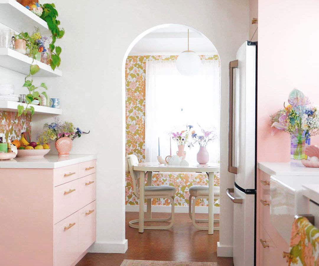 This Vintage Pink Kitchen Is Pure Joy